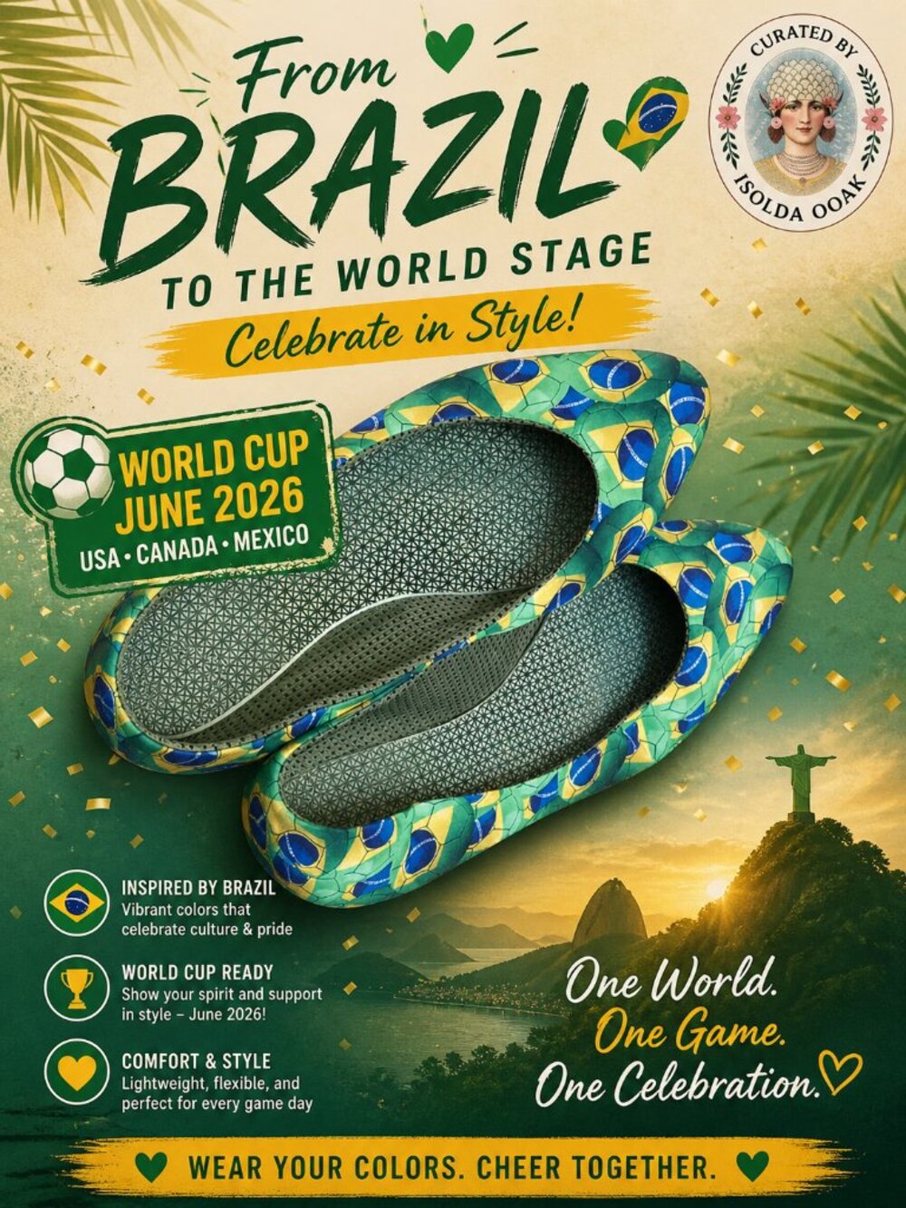 Brazil Flag Green and Blue Shoes with Top Quality Materials 9